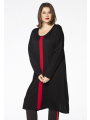 Dress knitted A-line - black 